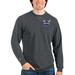 Men's Antigua Heathered Charcoal Charlotte Hornets Reward Crewneck Pullover Sweatshirt