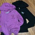 Pink Victoria's Secret Jackets & Coats | 2 Victoria’s Secret Hoodies Bundle Both Size S/P | Color: Black/Purple | Size: S