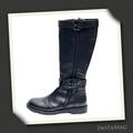 Burberry Shoes | Burberry Black Leather Biker Tall Boots | Color: Black | Size: 37eu