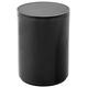 mDesign Swing Lid Bathroom Bin – Small Round Rubbish Bin for Bathroom or Bedroom – Practical Small Bin with Swing Lid for The Home and Office – Black