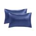 Madison Park Essentials Pillowcase Silk/Satin in Blue/Navy | 20 H x 30 W in | Wayfair MPE21-921