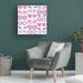 Zoomie Kids Farida Zaman 'Think Pink Pattern V' Canvas Art Canvas, Wood in Pink/White | 24 H x 24 W x 2 D in | Wayfair