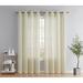 Gracie Oaks Aleksander Solid Semi-Sheer Grommet Curtain Panels Polyester in White/Brown | 72 H in | Wayfair 5CB91CA5AAFC4CF28EBA3469810919BE