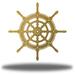 Longshore Tides Oklahoma Ship Wheel Wall Décor Metal in Yellow | 18 H x 18 W x 0.0625 D in | Wayfair D41C8B22937544B1A11EFA823CA58EAC