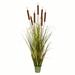 Bayou Breeze Artificial Cattail Grass in Pot Silk/Plastic/Metal | 60 H x 30 W x 30 D in | Wayfair 7ED1A1C9D5594125A6E5F2C78DF28918