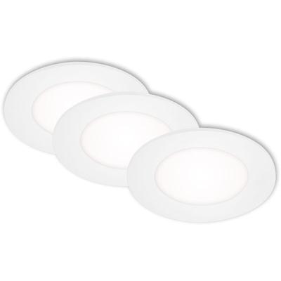 Di-Ka led Einbauleuchte Flat-In 3er Set weiß ø 8,6 cm 3W, neutralweiß Einbauleuchte Image