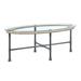 Brantley Coffee Table in Clear Glass & Sandy Gray Finish