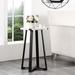 Latitude Run® Rustic Round End Table Wood in Black | 23.6 H x 15.7 W x 15.7 D in | Wayfair 2540E99CD1934E14BD7B682E32F3BC9E