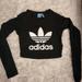 Adidas Tops | Adidas Long Sleeve Fitted Crop | Color: Black/White | Size: S