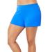 Plus Size Women's Chlorine Resistant Banded Swim Short by Swimsuits For All in Electric Iris (Size 12)