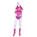 MODRYER Gwen Cosplay Bodysuit Women Girls Spiderman Jersey Superhero Costume Jumpsuit Female Anime Stage Tights Unitard Set Halloween Party Zentai Costume Pink Adults/M 150~160 cm