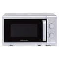 Cookology CMAFS20LSL Freestanding 800W Microwave, 20 Litre Capacity with 25cm Turntable, Features 5 Cooking Power Levels, Quick Defrost Setting and Dial Timer - in Silver