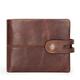 LAIFEKE Retro Men's Cowhide Wallet Wallet Zipper Wallet Clutch Wallet Billfold Card Holder Wallet Short Wallet (Coffee)