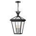 Hinkley Lighting Palma 21 Inch Tall 3 Light Outdoor Hanging Lantern - 26092BK