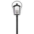 Hinkley Lighting Yale 26 Inch Tall 3 Light Outdoor Post Lamp - 13301BK