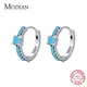 MODIAN – boucles d'oreilles Vintage en argent Sterling 925 Turquoise naturel bijoux de luxe