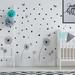 Black Dandelions and Dots Kids Wall Stickers Nursery Decals DIY Art