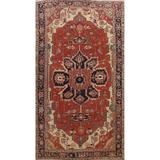 Pre-1900 Antique Vegetable Dye Heriz Serapi Persian Rug Hand-knotted - 9'7" x 14'8"