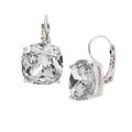 Kate Spade Jewelry | Kate Spade Square Clear Crystal Lever-Back Earrings In Clear & Silver | Color: Silver | Size: Os