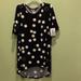 Lularoe Dresses | Lula Roe Polka Dot Wedge Hem Dolman Short/Elbow Sleeve Tunic Dress S "Irma" | Color: Black/White | Size: S