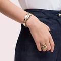 Kate Spade Jewelry | Kate Spade Heritage Double Wrap Leather Gold And Black Bracelet | Color: Black/Gold | Size: Os