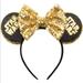 Disney Accessories | Mickey Mouse Disney Star Wars Headband Sequin Ears Cosplay Costume Black Gold | Color: Black/Gold | Size: Os