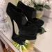 Jessica Simpson Shoes | Jessica Simpson Black Suede Platform High Heels - Size 6 | Color: Black | Size: 6