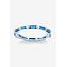 Women's Sterling Silver Simulated Birthstone Eternity Ring by PalmBeach Jewelry in September (Size 5)
