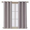 My Home Store Blackout Curtains for Bedroom-2 Panels with Eyelets and Tie Backs Thermal Blackout Curtains-Lightweight, Noise Reducing and Energy Saving Soft Curtains Silver W66” ×L90”