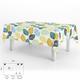 Oryx - Nappe Anti-tache Rectangulaire Toile cirée 140 x 250 cm. Couleurs des feuilles