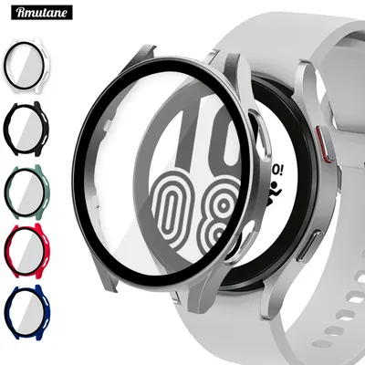 Verre + étui pour samsung Galaxy watch 4 accessoires PC tout autour housse Anti-chute + protection