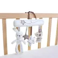 Hochets à clochette pour bébé siège de sécurité lapin musical jouets en peluche jouet de