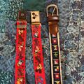Disney Accessories | Children's Belt Bundle 2 Belts Plus A Small Necktie | Color: Blue/Red | Size: Aproximate Measurements Photographed