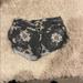 Free People Shorts | Free People Size 6 Floral Shorts | Color: Black | Size: 6