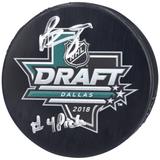 Brady Tkachuk Ottawa Senators Autographed 2018 NHL Draft Hockey Puck with "#4 Pick" Inscription