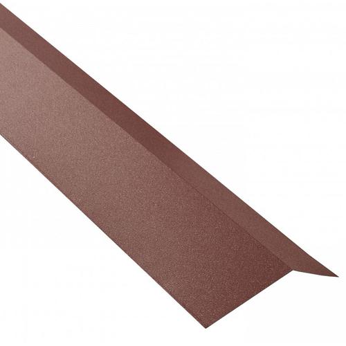 Traufblech für Dachpfannenplatten aus verzinktem Stahl, matt lackiert l 1,20 m – Farbe – Rotbraun