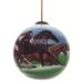 4” Black Brown Horse Power Painted Mouth Blown Glass Ornament