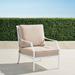Grayson Lounge Chair with Cushions in White Finish - Resort Stripe Seaglass, Standard - Frontgate