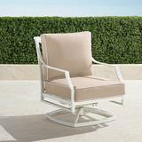 Grayson Swivel Lounge Chair with Cushions in White Finish - Olivier Sand - Frontgate