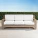 St. Kitts Sofa in Weathered Teak with Cushions - Resort Stripe Seaglass, Standard - Frontgate