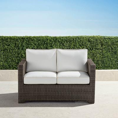 Small Palermo Loveseat with Cushions in Bronze Wicker - Standard, Olivier Sand - Frontgate