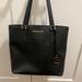 Michael Kors Bags | Medium Black Michael Kors Saffiano Leather Jet Set Tote | Color: Black | Size: Os