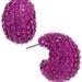 Kate Spade Jewelry | Kate Spade New York Small Stone & Resin Pav Hoop Earrings 1" | Color: Purple | Size: Os