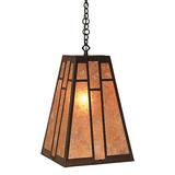 Arroyo Craftsman Asheville 12 Inch Mini Pendant - AH-12-AM-BK