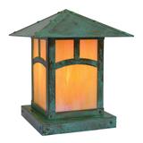 Arroyo Craftsman Evergreen 11 Inch Tall 1 Light Outdoor Pier Lamp - EC-9SF-CR-BZ