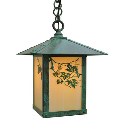 Arroyo Craftsman Evergreen 12 Inch Tall 1 Light Outdoor Hanging Lantern - EH-9A-GW-VP