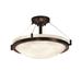 Justice Design Group Clouds Ring 21 Inch 3 Light Semi Flush Mount - CLD-9681-35-NCKL