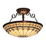 ELK Lighting Diamond Ring 16 Inch 3 Light Semi Flush Mount - 641-BC