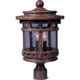 Maxim Lighting Santa Barbara 16 Inch Tall 3 Light Outdoor Post Lamp - 40036CDSE