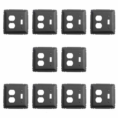 10 Switchplate Black Wrought Iron Toggle/Duplex | Renovator's Supply